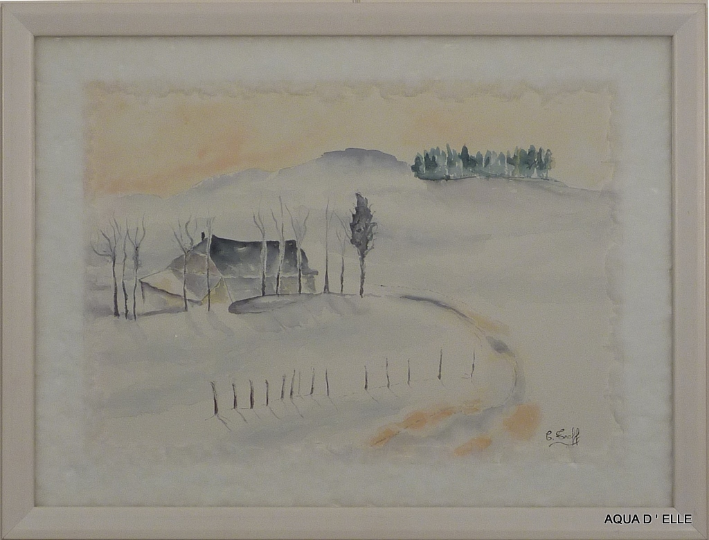 37-Maison sous la neige-(60x45)